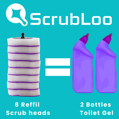 ScrubLoo Lavender Calm Refill Sponges – Purple, 32-Pack