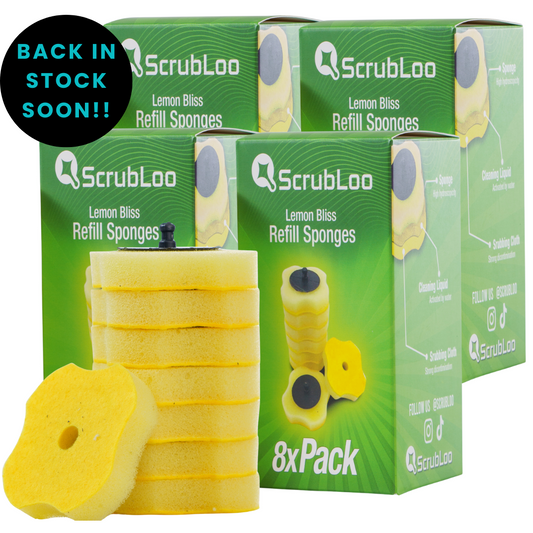 ScrubLoo Lemon Bliss Refill Sponges – Yellow, 32-Pack