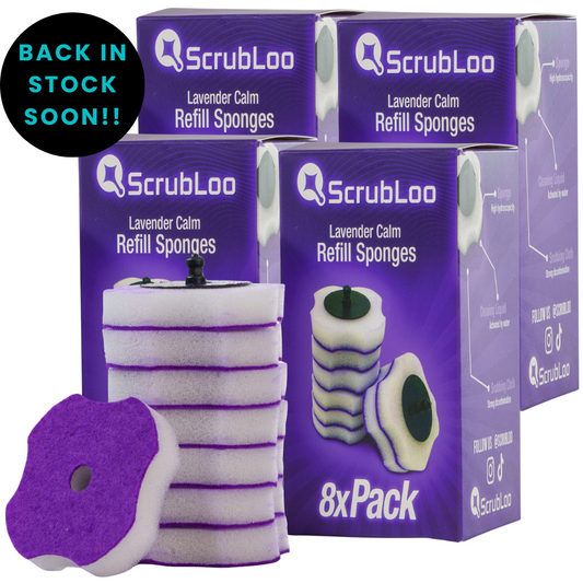 ScrubLoo Lavender Calm Refill Sponges – Purple, 32-Pack