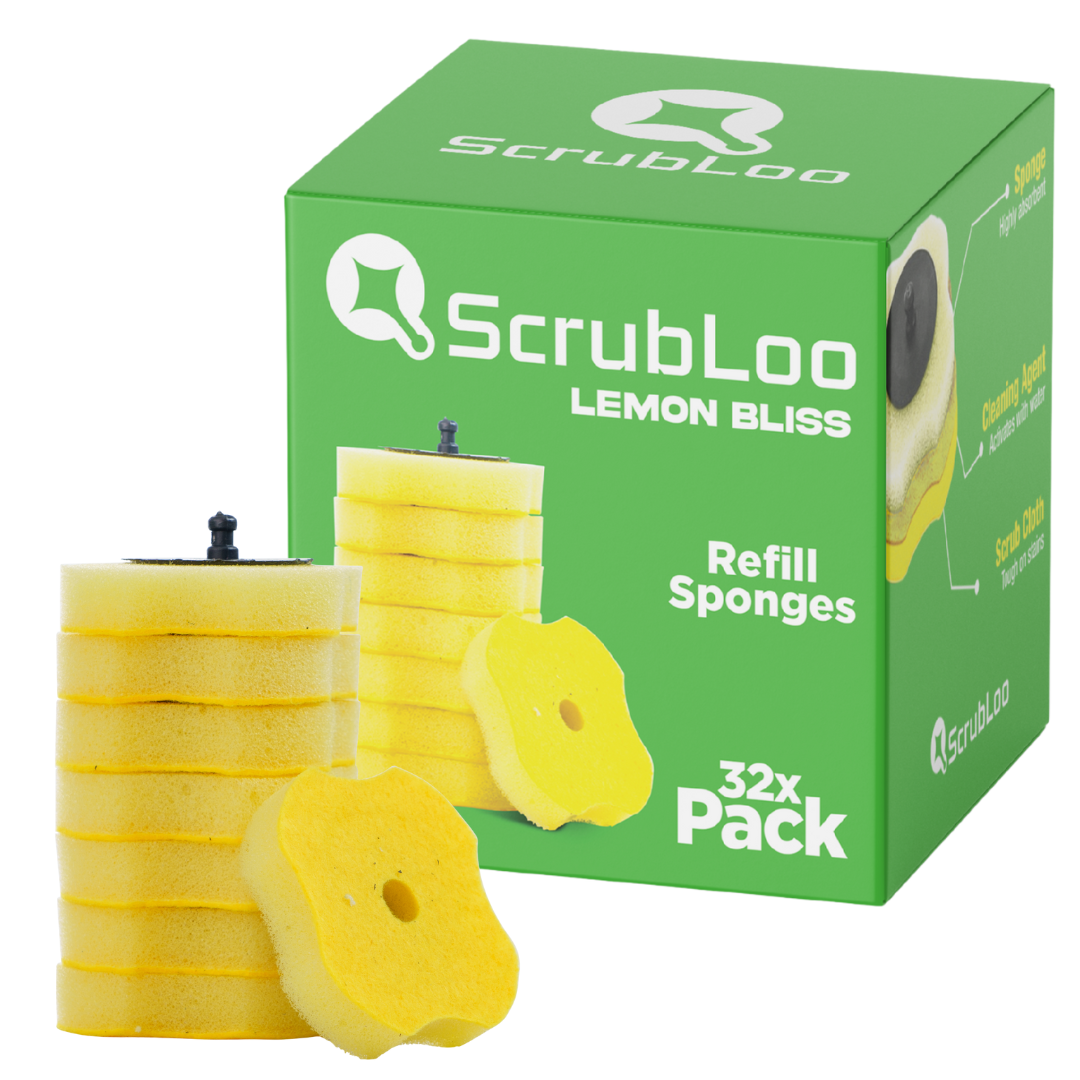 ScrubLoo Lemon Bliss Refill Sponges – Yellow, 32-Pack