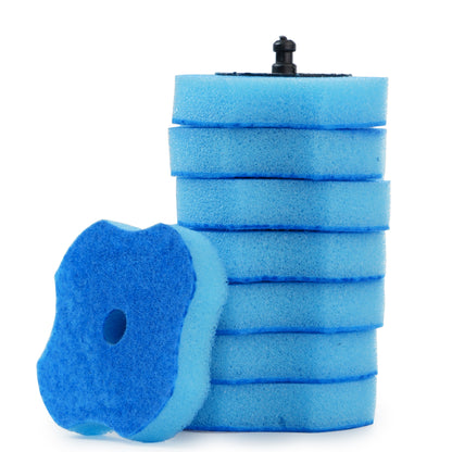 ScrubLoo Ocean Breeze Refill Sponges – Blue, 32-Pack